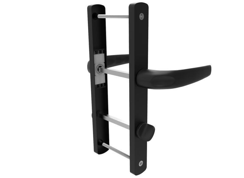 DOOR HANDLE AL SOLO WC TYPE LONG&NARROW 9005 MATTE
