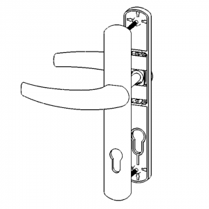 DOOR HANDLE AL EGE 85 MM AXIS LONG&WIDE 8003