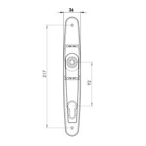 DOOR HANDLE AL EGE 92 MM AXIS DELUXE 9005 MATTE