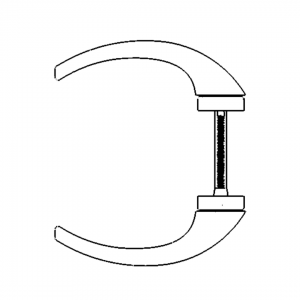 DOOR HANDLE AL EGE 92 MM AXIS LONG&WIDE 8003