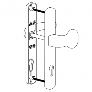 DOOR HANDLE AL EGE 92 MM AXIS LONG&WIDE PULL TYPE 8003