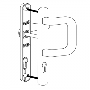 DOOR HANDLE AL EGE 92 MM AXIS LONG&WIDE D TYPE 7016