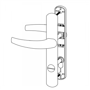 DOOR HANDLE AL EGE WC TYPE LONG&WIDE 9005 MATTE