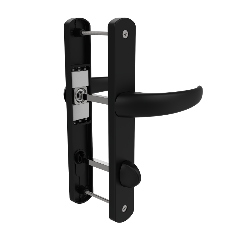 DOOR HANDLE AL EGE WC TYPE LONG&WIDE 9005 MATTE