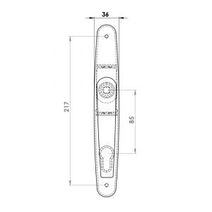 DOOR HANDLE PL EGE 85 MM AXIS DELUXE 8003