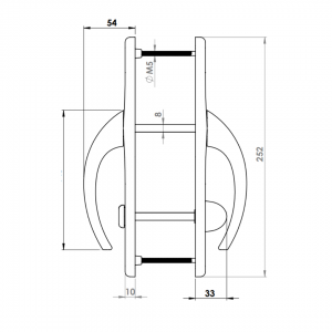 DOOR HANDLE PL EGE WC TYPE DELUXE 8003
