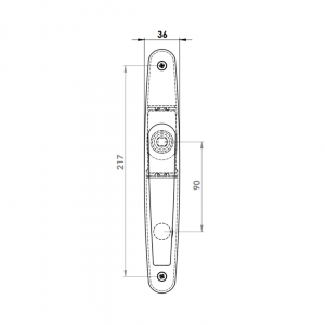 DOOR HANDLE PL EGE WC TYPE DELUXE 8003