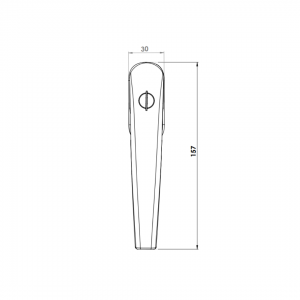 WINDOW HANDLE AL EGE ACOUSTIC LOCKABLE 8003