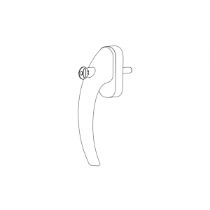 WINDOW HANDLE AL EGE ACOUSTIC LOCKABLE 8003