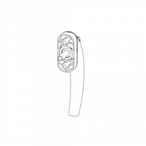 WINDOW HANDLE AL EGE ACOUSTIC LOCKABLE 9005 MATTE