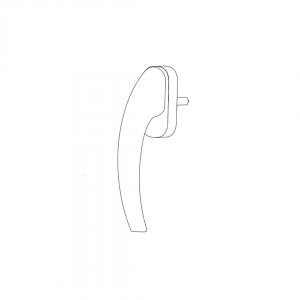 WINDOW HANDLE PL EGE ACOUSTIC 9005 MATTE