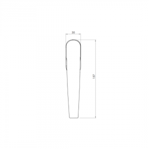WINDOW HANDLE PL EGE ACOUSTIC 9005 MATTE
