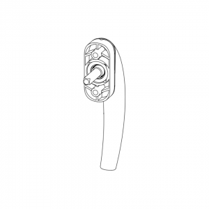 WINDOW HANDLE PL EGE ACOUSTIC 9005 MATTE