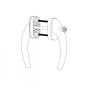 SLIDING GROUP AL EGE SET LOCKABLE 9005 MATTE