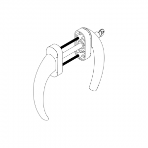 SLIDING GROUP AL EGE SET LOCKABLE ELOXAL FINISH