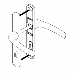 DOOR HANDLE AL JUMBO LARA 85 MM AXIS LONG&WIDE 9016