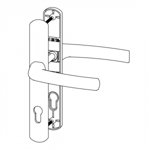 DOOR HANDLE AL JUMBO LARA 85 MM AXIS LONG&WIDE 9016