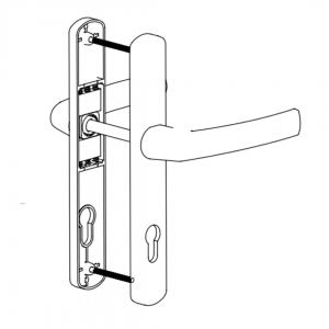DOOR HANDLE AL JUMBO LARA 85 MM AXIS LONG&WIDE ELOXAL FINISH