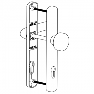 DOOR HANDLE AL JUMBO LARA 85 MM AXIS LONG&WIDE KNOB TYPE ELOXAL FINISH