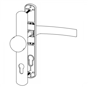 DOOR HANDLE AL JUMBO LARA 85 MM AXIS LONG&WIDE KNOB TYPE ELOXAL FINISH