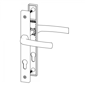 DOOR HANDLE AL LARA 85 MM AXIS 30 MM LONG&ANGULAR 7016