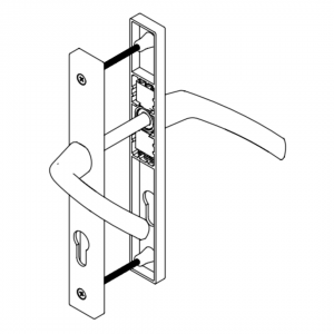 DOOR HANDLE AL LARA 85 MM AXIS 30 MM LONG&ANGULAR 7016