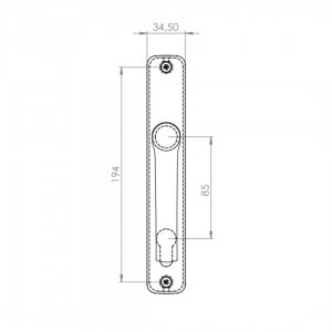 DOOR HANDLE AL LARA 85 MM AXIS 8019
