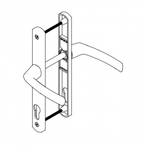 DOOR HANDLE AL LARA 85 MM AXIS LONG&NARROW 9005 MATTE