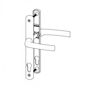 DOOR HANDLE AL LARA 92 MM AXIS LONG&NARROW 9005 MATTE