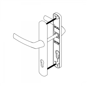 DOOR HANDLE AL LARA 92 MM AXIS LONG&WIDE 8003