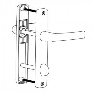 DOOR HANDLE AL LARA BALCONY TYPE ELOXAL FINISH