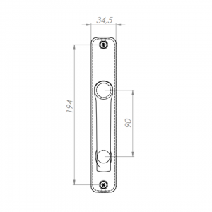 DOOR HANDLE AL LARA BALCONY TYPE ELOXAL FINISH