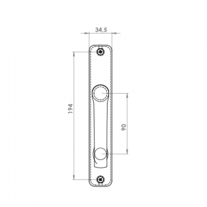 DOOR HANDLE AL LARA WC TYPE 7016