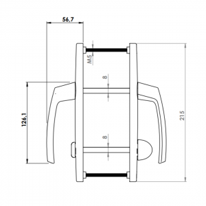 DOOR HANDLE AL LARA WC TYPE 7016