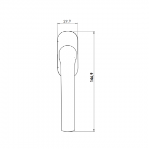 WINDOW HANDLE AL LARA ACOUSTIC 7016