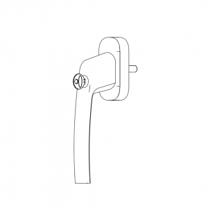 WINDOW HANDLE AL LARA ACOUSTIC LOCKABLE 9005 MATTE