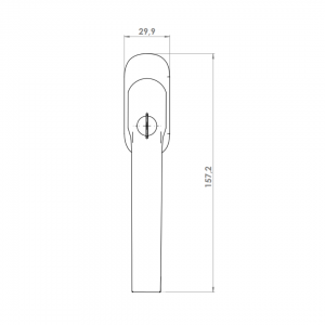 WINDOW HANDLE AL LARA ACOUSTIC LOCKABLE 9005 MATTE