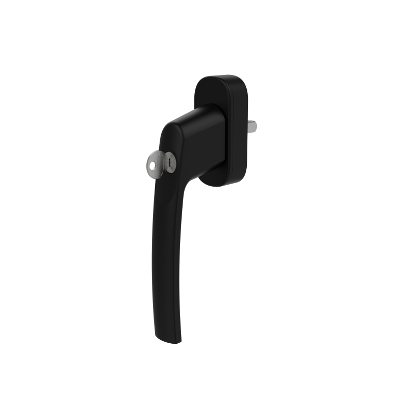 WINDOW HANDLE AL LARA ACOUSTIC LOCKABLE 9005 MATTE