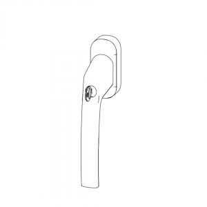 WINDOW HANDLE AL LARA ACOUSTIC LOCKABLE 9005 MATTE