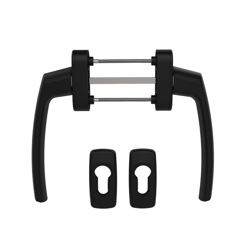 SLIDING GROUP AL JUMBO LARA SET WITH ROSETTE 9005 MATTE