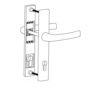 DOOR HANDLE AL JUMBO MILANO 85 MM AXIS 38 MM STRONG 8003
