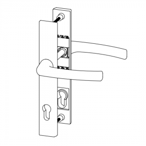 DOOR HANDLE AL JUMBO MILANO 85 MM AXIS 38 MM STRONG 8003