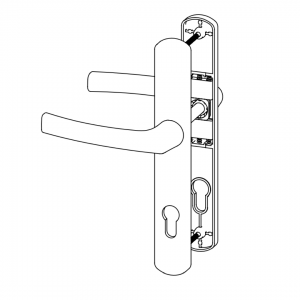 DOOR HANDLE AL JUMBO MILANO 85 MM AXIS LONG&WIDE BRONZE FINISH