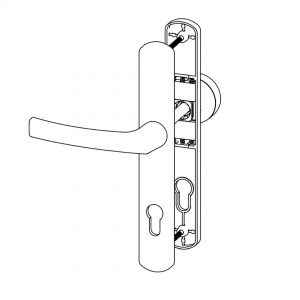 DOOR HANDLE AL JUMBO MILANO 85 MM AXIS LONG&WIDE KNOB TYPE BRONZE FINISH