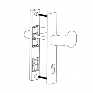 DOOR HANDLE AL JUMBO MILANO 92 MM AXIS 46 MM STRONG PULL TYPE 8003