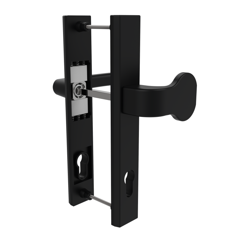 DOOR HANDLE AL JUMBO MILANO 92 MM AXIS 46 MM STRONG PULL TYPE 9005 MATTE