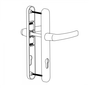 DOOR HANDLE AL MILANO 85 MM AXIS 30 MM LONG&OVAL 8003