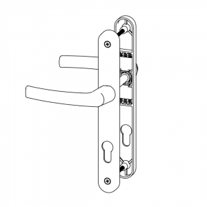 DOOR HANDLE AL MILANO 85 MM AXIS 30 MM LONG&OVAL 8003