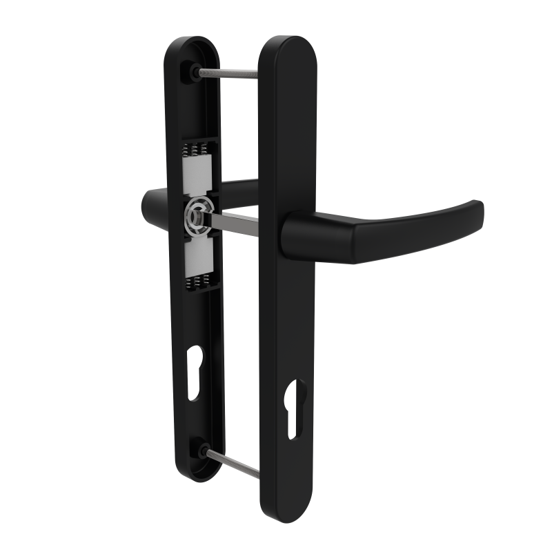 DOOR HANDLE AL MILANO 85 MM AXIS 30 MM LONG&OVAL 9005 MATTE