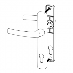 DOOR HANDLE AL MILANO 85 MM AXIS CHROME ANODIZED